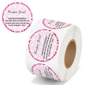 Freshiess Scent Care Instruction Stickers - 500 Count Car Freshie Warning Round Labels, Adhesive Roll Stickers with Line to Write Thermal Printed for Small Business (2 x 2 Inch, Pink Flower) - color: Freshiess Pink Flower