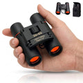 Compact Binoculars, 7X Magnification, Pocket Size, Lightweight | Mini Binoculars for Adults, Bird Watching, Travel & Concerts; Center-Focus; Rubber-Coated Grip; Not Night Vision; Storage Bag