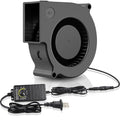GDSTIME 75mm x 30mm Blower Fan with Speed Control, 110V to 240V AC Powered | Dual Ball Bearing, Brushless Turbine Turbo Cooling, 7530, for Cabinet Humidor, RV Inverter/Charger, DIY Air Purifier - size: 75x30mm
