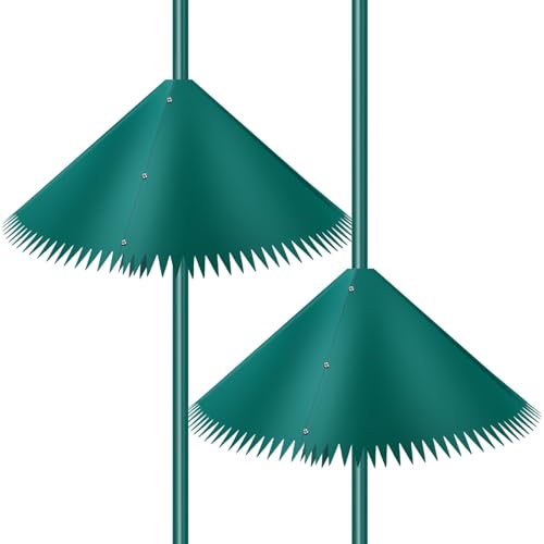 Qualirey 2 Pcs Squirrel Baffle for Bird Feeder, Green Plastic Guard Stopper Keep Squirrels Off Bird Feeder Pole for Outdoor Shepherd's Hook House (Green, 16 Inch)