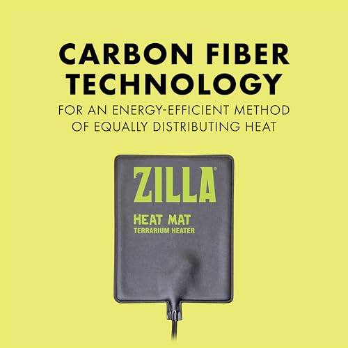 Zilla Heat Mat, Terrarium Heater for Reptiles, Snakes (Ball Pythons, Corn Snakes), Leopard Geckos, Tortoises, Amphibians and Arachnids, Small, Fits 10-20 Gallon, 8 Watt | Terrarium Heater for Reptiles, Snakes (Ball Pythons, Corn Snakes), Leopard Geckos, T