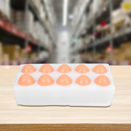 PRETYZOOM Egg Storage Holder Foam Pad Carton Organizer Shockproof Tray for Bulk Egg Packaging Refrigerator Storage 9.84 X 4.33 X 2.12 inch - size: 25.00X11.00X5.40CM