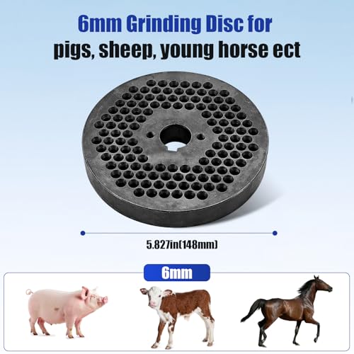 6PCS 148mm Feed Pellet Machine Plate 2.5mm 3mm 4mm 6mm 8mm | for Poultry Chicken Duck Machine Pelletizer