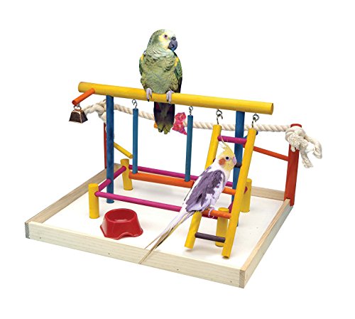 Penn-Plax Bird Life Wooden Playpen – Perfect for Sun Conures, Ring Necks, and Similar Sized Parrots – Extra-Large - color: Multicolor, size: Extra Large