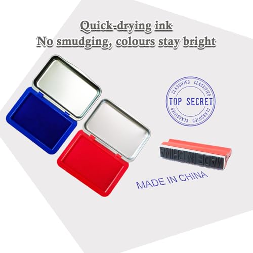 2PCS Egg Date Marking Stamp Ink Pad, 2.95 x 2.16 inches, for Fresh Eggs, 2 Pack (Blue&RED) - color: Blue&red