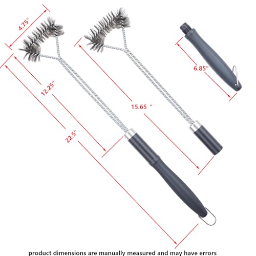 SUNRISE Fryer Brush with Long Handle (Stainless Steel with Plastic Handle, Single Brush) - color: Stainless Steel With Plastic Handle, size: Single Brush