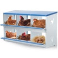Chicken Nesting Box 6 Compartments Metal Laying Boxes for Chicken Hens Poultry Ducks Protect Eggs Chicken Coop Easy Egg Collection Wall Mount Nest Box for Chicken Coop - size: 6 Compartments