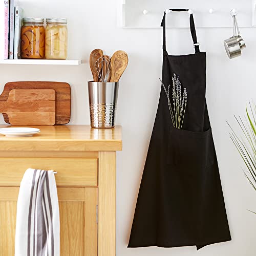 DII Everyday Basic Kitchen Collection - color: Black, size: Plus Size Chef Apron