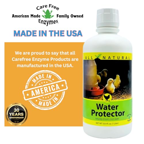 Carefree Enzymes Poultry Drinking Water Protector — Natural Enzyme Cleaner for Chicken, Duck & Livestock Waterers, 1 Gallon