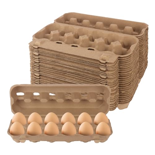 25 Pack Egg Cartons Bulk, Cardboard Egg Crates for Secure Eggs Storage, Egg Cartons Bulk for Fresh Eggs - Perfect for 12 Count (1 Dozen) Large Eggs - size: Dozen
