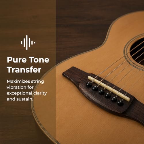 Miwayer 2 Pack 6 String YMH Acoustic Guitar Unbleached Bone Saddle, Guitar Bridge Saddles, Cut from Whole Bones, 75x3x9.7mm - color: 6 String YMH Guitar Saddle 75mm 2 Pack