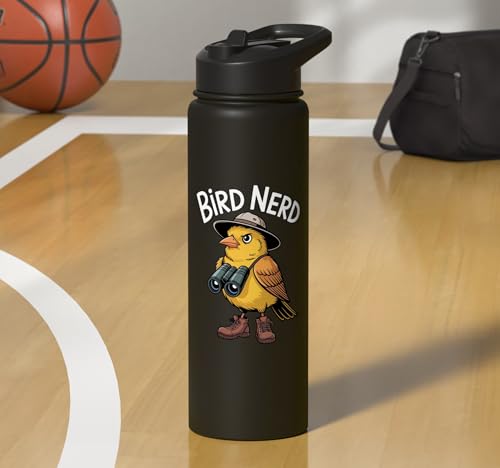 Bird Nerd Funny Ornithologist Bird Watcher Birdkeeping Bird Stainless Steel Insulated Water Bottle