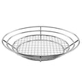 G.E.T. 4-84814 12.5" x 9.25" Stainless Steel Oval Basket with Raised Grid Base, Clipper Mill (Qty,1) | Dishwasher safe, Raised grid base, Serves finger foods, Great for Sandwiches, Fries, Appetizers and Table Service - color: Stainless Steel, size: 12.5"