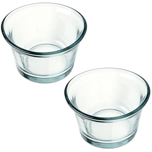 2026 Upgraded Glass Bird Feeder Cups 2-Pack, Clear Oriole Jelly Bowls for Hummingbirds & Goldfinches, Hanging Weather-Resistant Replacement Vessels for Garden Patio Balcony