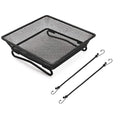 8" x 8" Railing Bird Feeder Tray for Balcony/Deck/Porch Platform Bird Seed Tray with 2 Elastic Rope Ground Mesh for Garden Backyard Outside Wild Birds or Squirrels