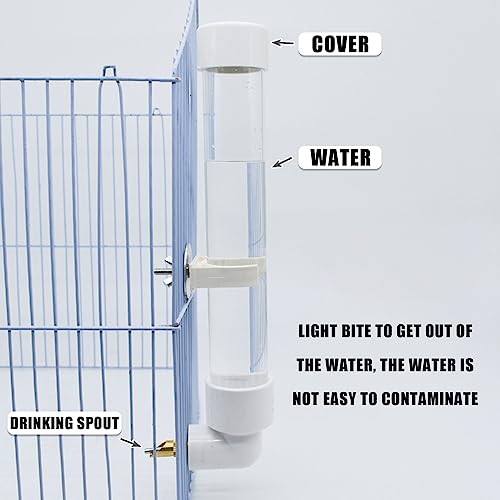 Automatic Parrot Water Dispenser - 130ML Bird Water Bottle with Cleaning Brush, Cage Accessories Drinker Bowl Fountain for Parakeet, Cockatiel, Lovebirds