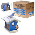 Poly Bluebird Feeder Durable Hanging Weather-Resistant Mealworm and Wild Bird Feeder Outdoor Feeder for Blue Birds Easy Fill-Clean Design Handcrafted in The USA (Blue-Grey) - color: Blue-Grey