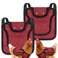 2pcs Chicken Saddle for Hens, Chicken Apron Clothes Hen Saddle for Chickens Adjustable Straps and Elastic Shoulder Suit Medium and Large Hens, Red