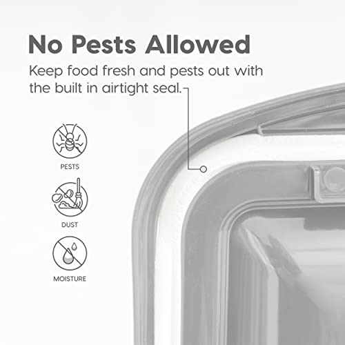 IRIS USA Dog Food Storage Container, Up to 50 lbs, Clear/Gray, Made in USA | Wheels for Mobility, Airtight Seal, BPA-Free, Best for Bird Seed, Cat food, Cat Litter, Chicken Feed, Pellets - color: Gray, size: 50 lbs