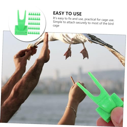 50pcs Parrot Fruit Holders Compact Vegetable Fixing Forks for Birds Convenient Foraging for Parrots Easy Installation and Practical Use Bird Cages