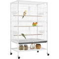 Yaheetech 52inch Bird Cage Extra Large Parakeet Parrot Cage for Lovebird Cockatiel Conure Finch with Rolling Stand White - color: White, size: 31.1"L x 20.4"W x 52.0"H