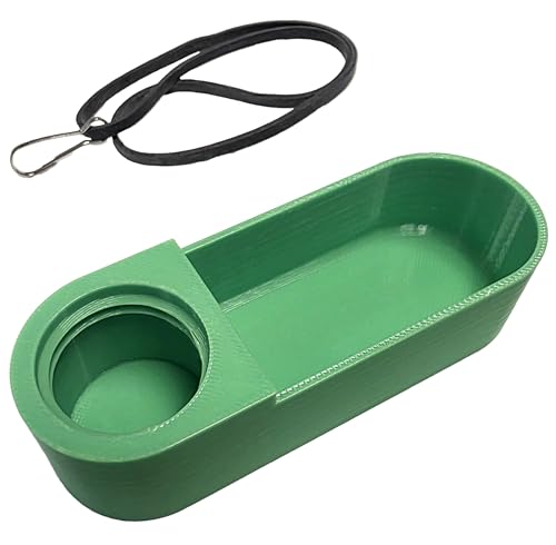 12 Pack of Green Soda Pop Water Bottle Bird Drinker Cups & Mounting Bands with Clasp Made in Texas USA