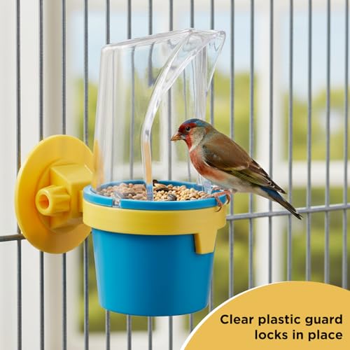 JW Pet Bird Cage Clean Cup Feeder & Water Cup Bird Accessory, Medium (Assorted Colors) - size: Medium