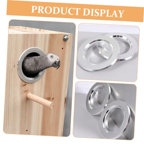 POPETPOP 5Pcs Bird Breeding Box Protectors Bite Hole Ring Guards for Parrot Cages Material Elegant Design for Birdhouses Predator