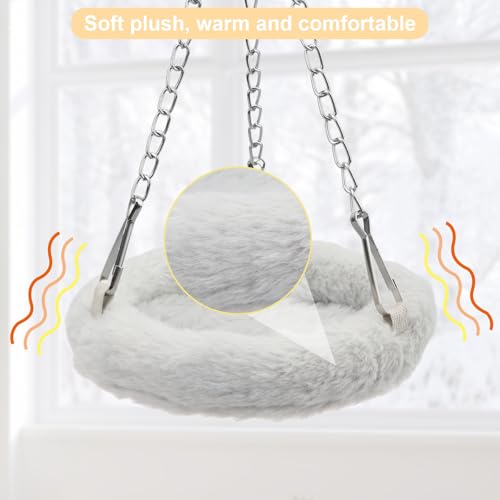 Wontee Bird Nest Bed Parrot Hanging Hammock Swing for Budgies Parakeets Lovebirds Caique Senegal Cockatiels Conures (M) - size: M
