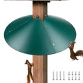 Qualirey 21.5" Metal Squirrel Proof Baffle, for 4 x 4 Posts(Green,1 Pack) | Wrap Around Guard for Bird Feeder Pole to Deter Squirrels - color: Green