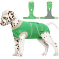 Dog Recovery Suit Male,Dogs Surgery Neuter Suits Puppy Spay Shirts for Female Protect Dog's Skin Anti Licking Abdominal Wounds Doggie Onesie Pet Bodysuit Alternative to Cone Green Stripes XS - color: Green Stripes, size: Xs(back:8.3-11.4in,wt:4-7lbs)