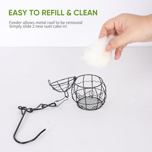 Bird Nesting Material, Hummingbird Nesters, Natural Alpaca Wool Material for Wild Birds, Design for Bird Lover Gifts, Nesting Balls for Wild Birds, Refillable Outdoor Birds Nesting Station