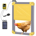 Aivituvin Solar-Powered Automatic Chicken Coop Door with Heating, Weatherproof Auto Opener for Chicken Houses/Duck Runs, Dual Power Modes, Safety Sensor, Easy Installation (Grey)