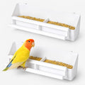 2 Pack Bird Feeder for Cage Plastic Hanging Feeder Cup with Perches | Food and Water Dispenser Bowl with Hooks for Small Birds Parakeet Cockatiel Canary Parrot