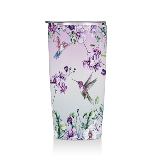 Hummingbird Gifts for Women 20 oz Tumbler, Birds Stainless Steel Insulated | Bird Themed Insulated Travel Coffee Mugs Water Bottle, Hummingbirds Lover Gifts for Women Mom Christmas Birthday Gift - color: Multi 1539