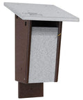 BestNest Amish Made Sparrow Resistant Bluebird House | Gray & Brown Recycled Plastic Birdhouse with Slot Entrance, Overhanging Roof & Easy Clean-Out | Durable Outdoor Nesting Box for Bluebirds