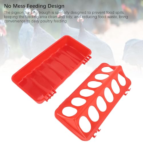 5PCS Flip Top Small Poultry Feeder, 12 Hole Pigeon Feeding Tray No Mess Feeding and Drinking Dispenser for Duck Quails Birds