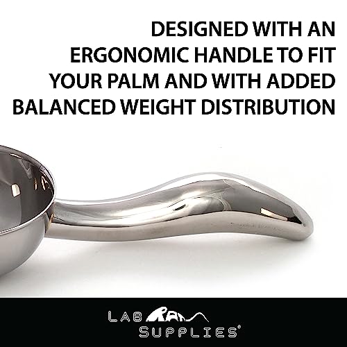 3 oz Stainless Steel Scoop, 8.25” L x 2.4” W | for Ice, Dog & Cat Food, Popcorn, Coffee, Candy, Sugar, Flour, Dry Goods, etc. - size: 3 oz Scoop
