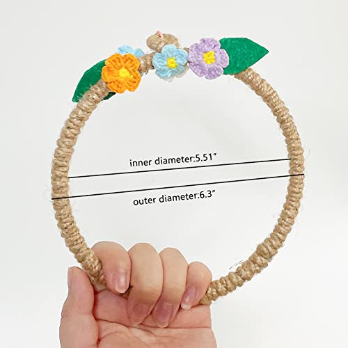 La La Pet® Bird Rope Swing with Hanging Hook Bird Rope Perch Bird Swing Perch Bird Perch Stand Bird Cage Toy for Parrot Budgie Parakeet Cockatiel Cockatoo Conure Small - color: Small