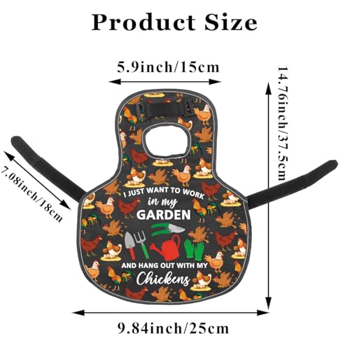 Chicken Saddle for Hen Aprons I Just Want to Work in My Garden and Hang Out with My Chickens Lover Gift for Gardener (Garden Chickens CSbl)