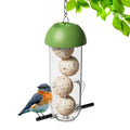 LONA Suet Ball Bird Feeder Outdoor Hanging Fat Ball Feeders with Versatile Mount Durable Weatherproof Washable Transparent Tube Wire Steel Metal Feeder for Wild Birds - style: Style1-Normal Tube