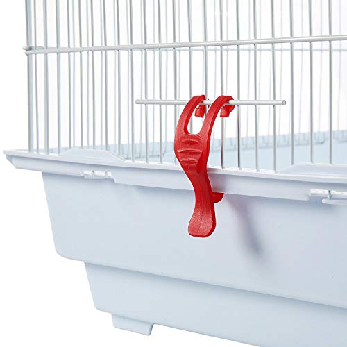 Topeakmart Open Top Medium Parrot Flight Bird Cage for 2 Parakeets, White - color: White