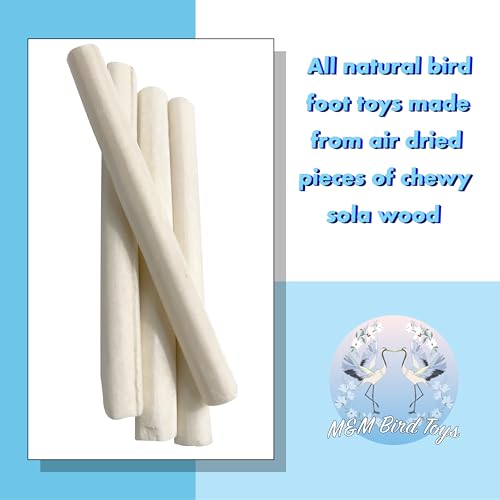5510 Pk8 Small Sola Logs - Handcut Skinny Stick Bird Foot Toys, Made from air Dried Piece of Natural sola Wood, Lightweight, Versatile, Break Apart by Hand, Great Fun for Small and med Size pet Birds - color: Skinny Sola Logs, size: Pack 8