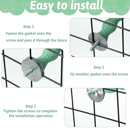 2 PCS Bird Beak Grinding Stone Bird Parrot Cage Perch Stand Anti-Slip Nail Trimming Stick Parrots Perch Resin Beak Grinder Stone Foot Claws Trimmer Accessories for Parrot Budgie Cockatiel (Green)