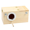 Pine Wood Parakeet Nest Box Bird House Budgie Breeding Mating Box for Lovebirds Cockatiel Parrotlets (M) - size: M