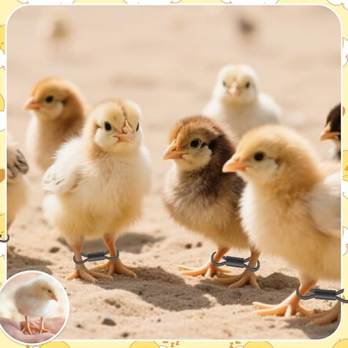 SynHHergyx Baby Chick Leg Bands, 100 Pcs Adjustable Splay Leg Bands for Chicks Poultry Legbands Chicken Hobble Braces for Newborn Spraddle Leg of Chick Quails Ducks Bird of 1 to 3 Days Newly Hatched