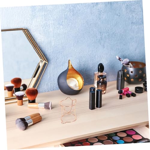 SOLUSTRE Makeup Puff Holder Sponge Egg Display Stand Metal Powder Puff Rack Rose Gold Hollow Makeup Sponge Holder for Cosmetic Storage and Drying