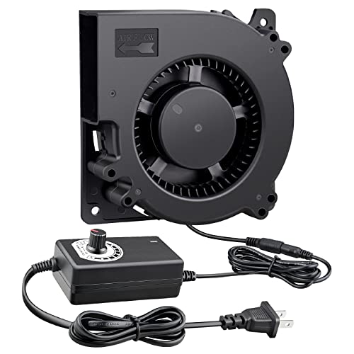 120mm x 32mm Small Centrifugal Blower Fan Big Airflow 12V Cooling | AC 110-220v Variable Speed,Dual Ball Bearing,Squirrel Cage fan for Inflatable Replacement,DIY Amp Electronic Exhaust Project - style: 120mm X 32mm