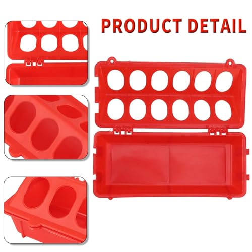 4 Pack Baby Chick Feeders, Trough for Brooder, 12-Hole Flip-Top | 4-pack flip-top feeders with 12 ports help reduce feed waste, mess and crowding for chicks, quail and ducklings - color: 4 Pack