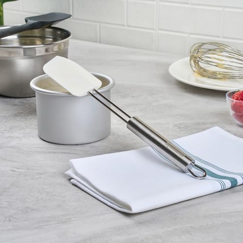 Restaurantware 11" Stainless Steel Turner - German Standard Kitchen Spatula with Ergonomic Handle, Heat-Resistant - Heavy-Duty Steel Spatula for Flipping Burgers, Eggs, Meat - size: Silicone Spatula